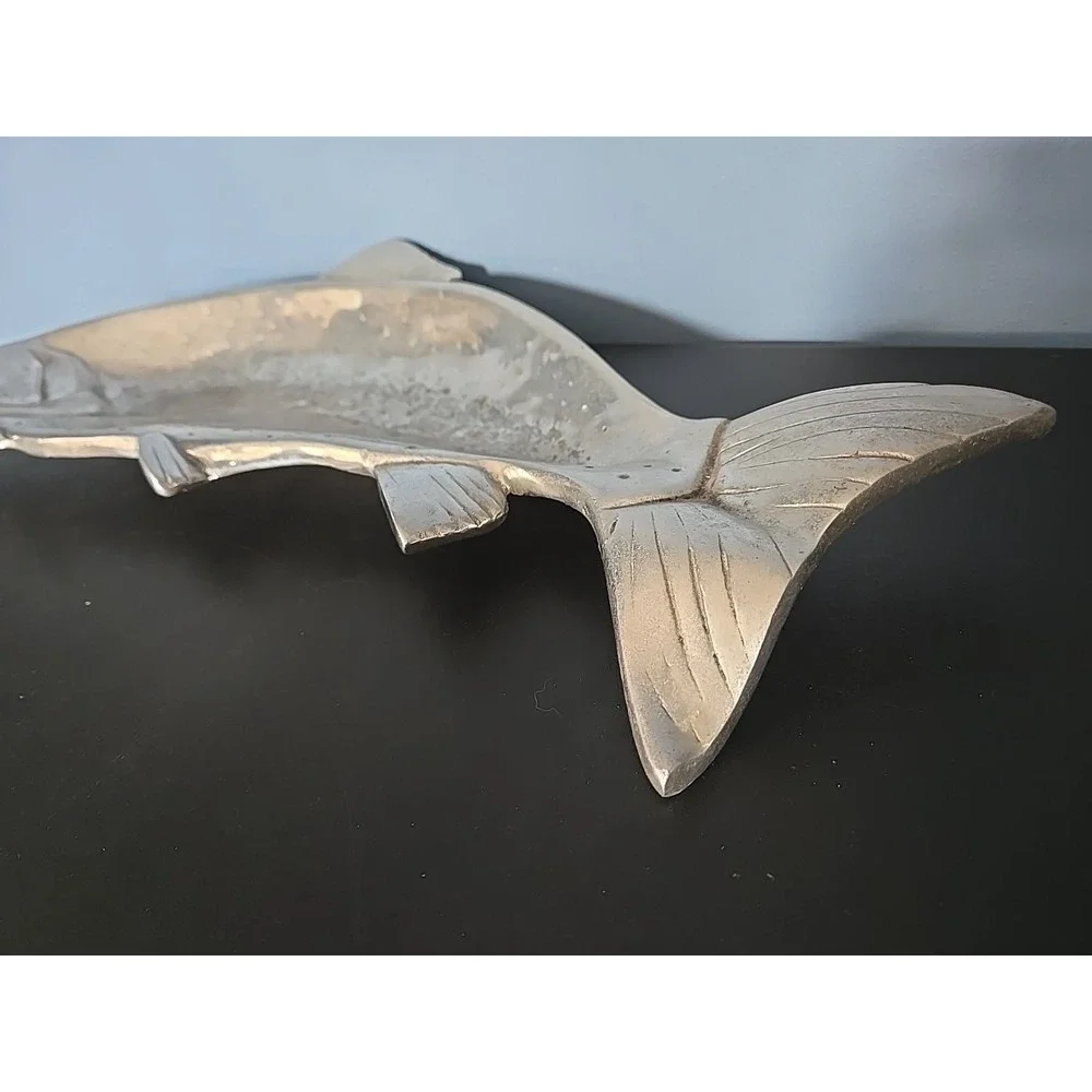 Vtg Trout Fish Large Aluminum Platter Tray Bruce Cox ?